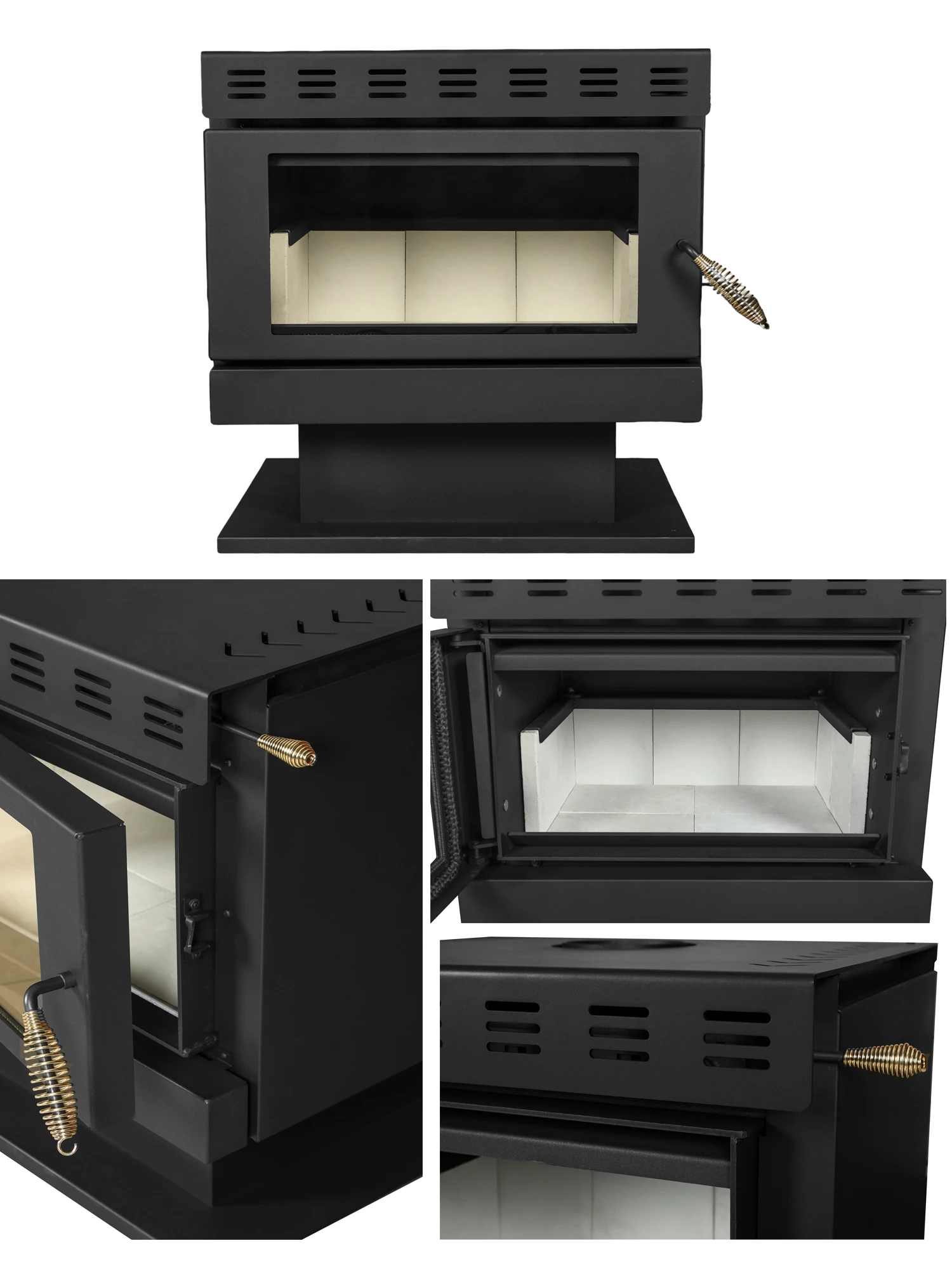 R1201A european wood heater 12KW smokeless indoor wood fireplace  modern wood burning stove  indoor for house living room villa