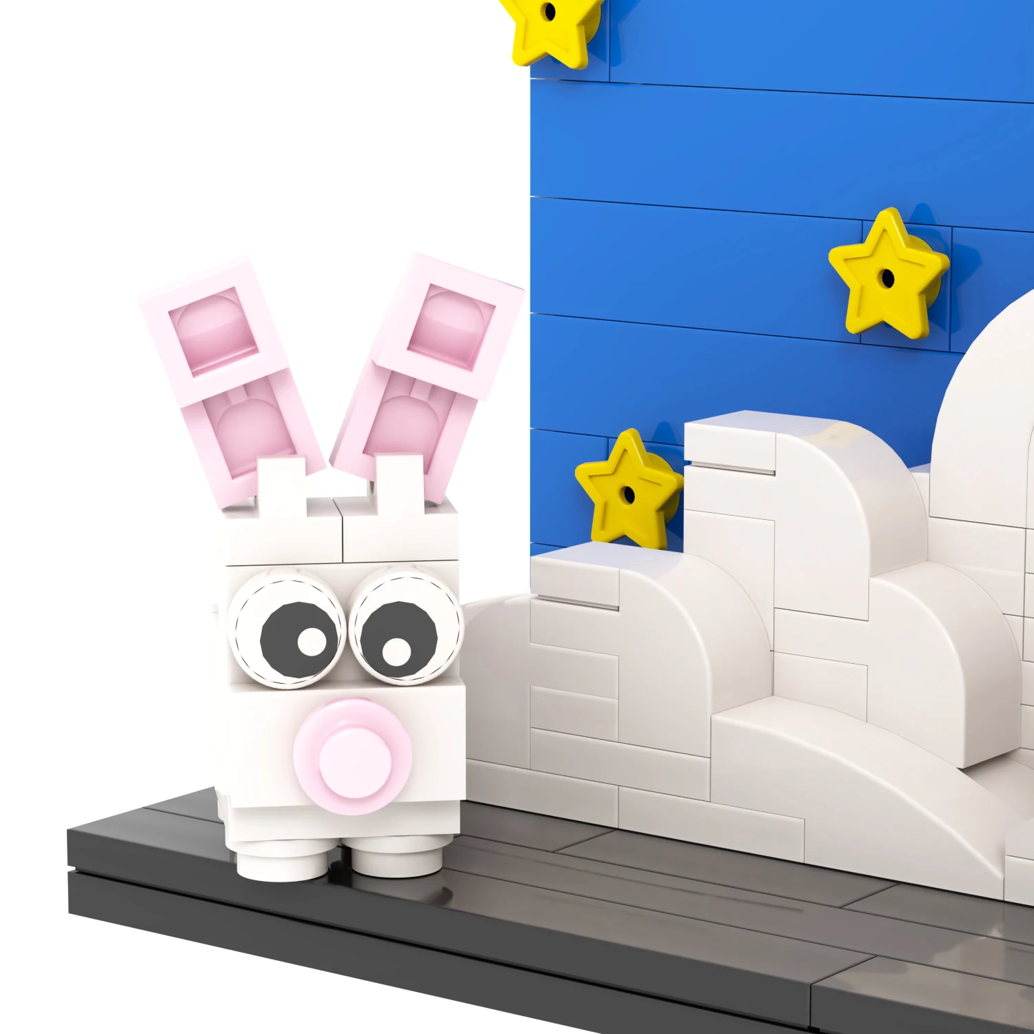MOC1099 Starry Sky 254 Pcs Bricks With Moon Rabbit Model DIY Assemble Creative Building Blocks Puzzle Gift Toys For Children