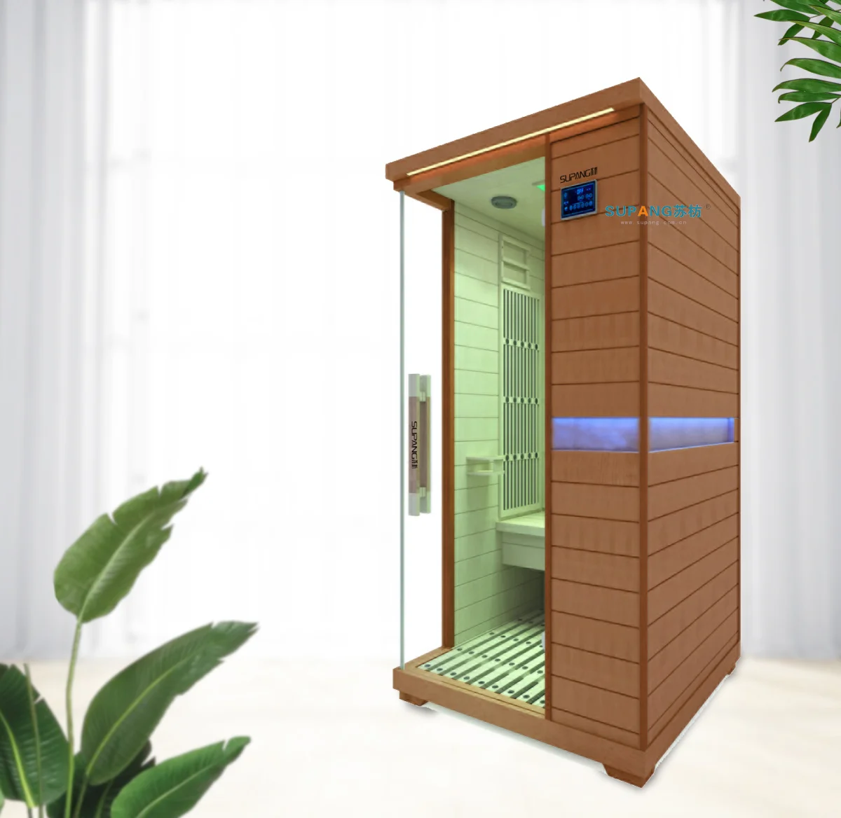 Канадская импортная красная Снежная сосна домашняя Паровая комнатная Сауна для одного человека с сухим потоком инфракрасного излучения
