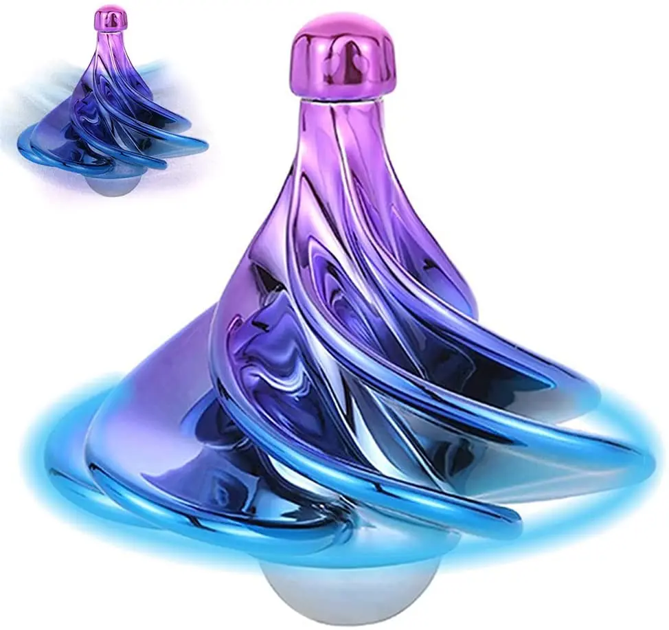 
Desktop Stress Relief Toy Gyroscope Spinning Top Educational Learning Study Toy Wind Blowing Pneumatic Gyro 