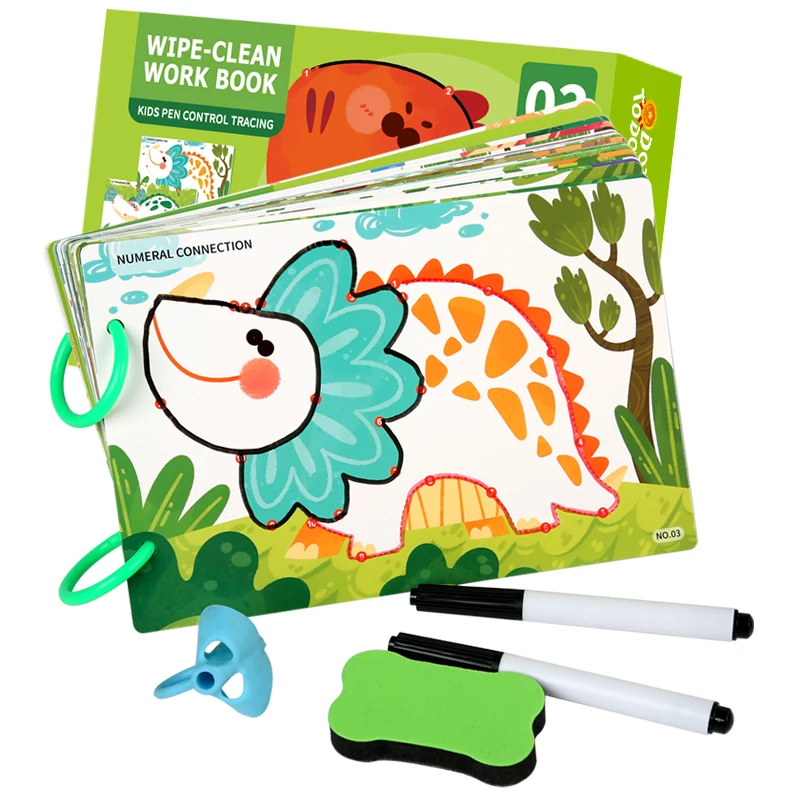 Education Toddlers Learning Magical Tracing Workbook Writing Practice Toy Erasable Drawing Book Control Pen Training