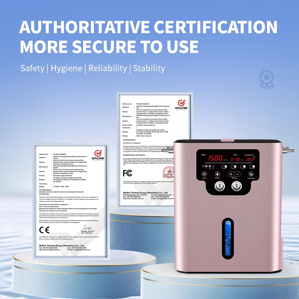 Suyzeko Water Electrolysis Machine Hydrogen Inhalation Machine Breathing Gas Hydrogen Generator for hydrogen water making