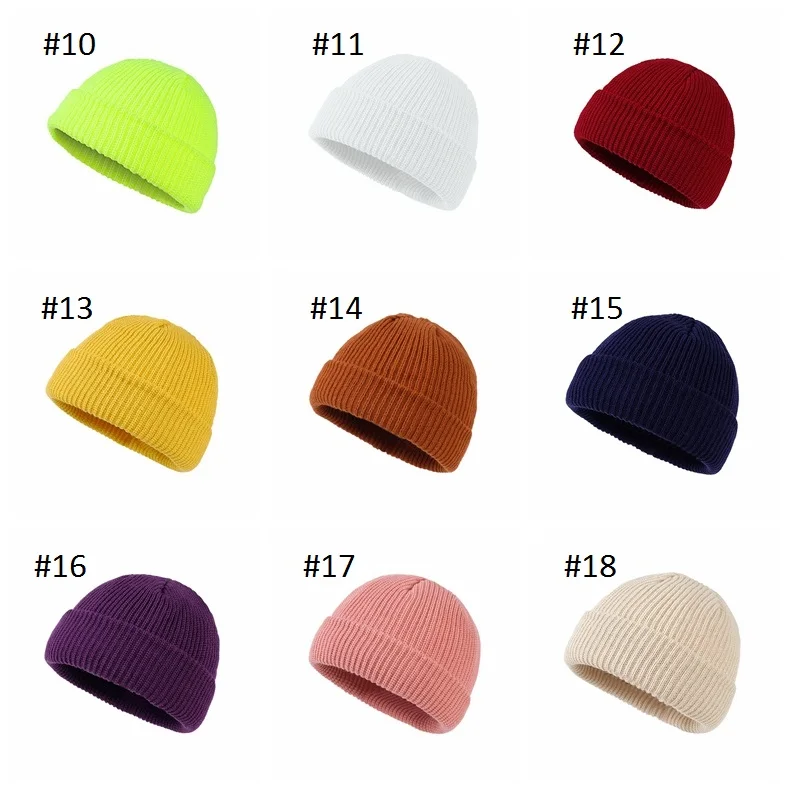 Fashion 25 Colors Men Fisherman Beanies Women Acrylic Knit Hats Trawler Beanie Hat Warm Winter Hats