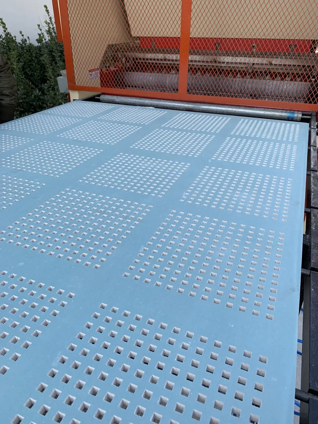 gypsum board perforation machine