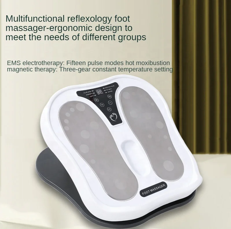 EMS Foot Massager Calf Tendon Muscle Stretching Hot Compress Acupoints Deep Massage with 6 modes foot with 2 TENS stickers