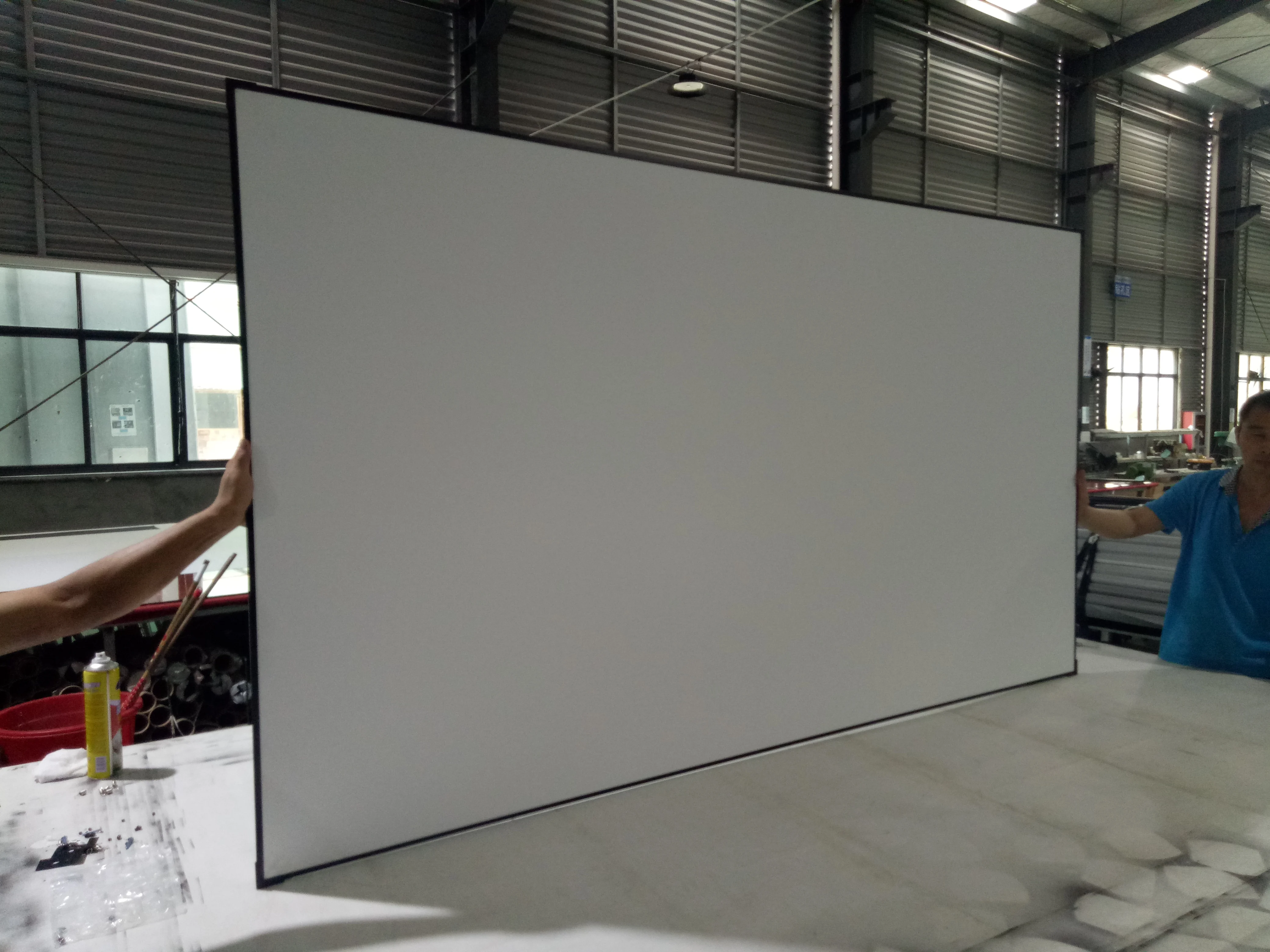 
100inch 16:9 long throw ALR home theater black diamond projector screen fixed frame projection screen 