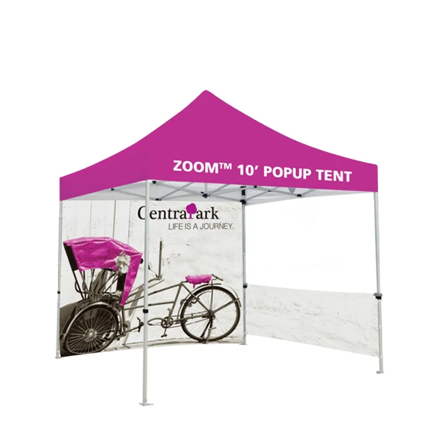 Custom 10x10 Canopy Tent Outdoor Event Aluminum Logo Trade Show Promotion Vendor Pop Advertising Digital Printing Techniques