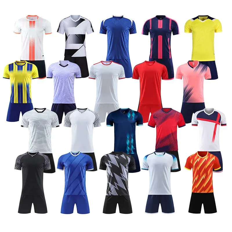 Adults 100% Polyester Thailand Quality Football Jersey Uniform Sublimation Soccer Jerseys Sets For Clubs Team