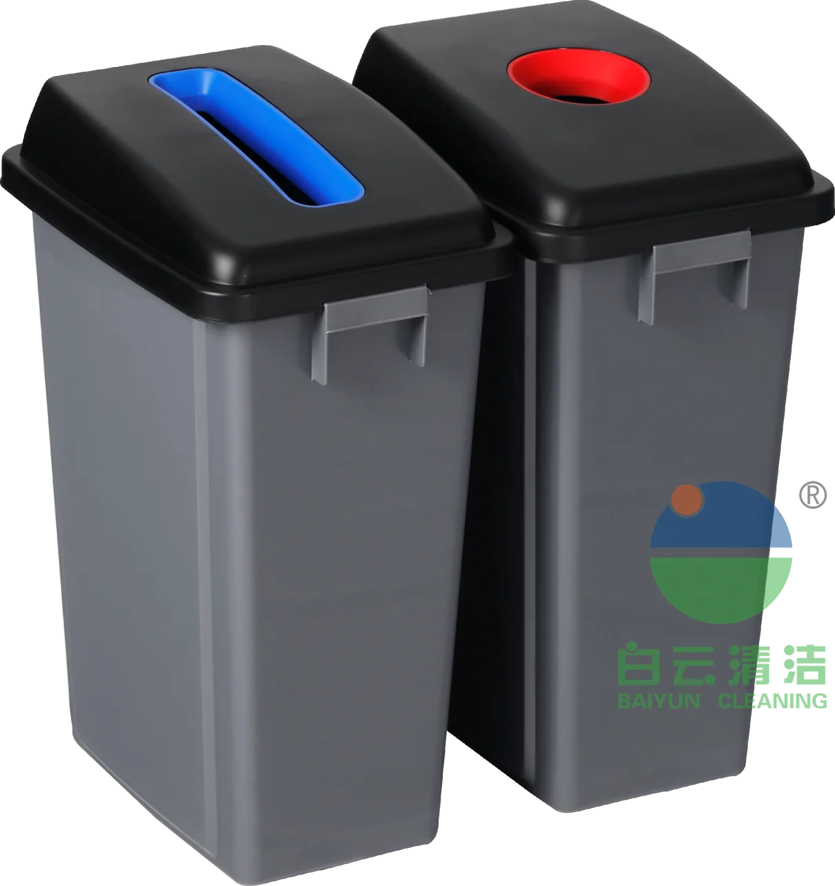 Wholesale AF07332B AF07332A AF07333B AF07333A  2*60L 3*60L Outdoor Waste Classification Bins for Cities Kitchen