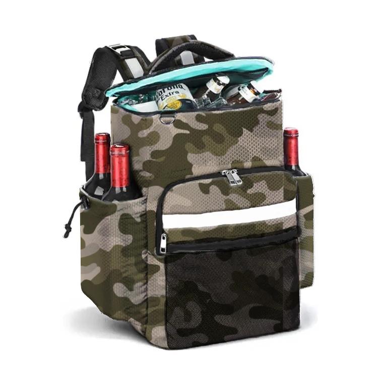 New Arrival Competitive Price Backpack Cooler Bag Portable Aluminum Foil Thermal Lined Insulation Cooler Backpack With Wine Bag