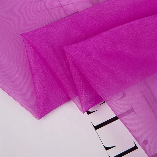 ORGANZA SATIN FABRIC metallic silk chiffon Custom Pure metallic Silk Satin Fabric Silky Chiffon Fabric for dress