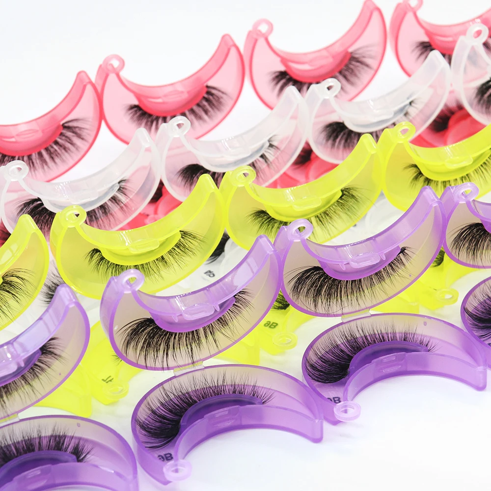 
High repurchase rate 100% whispy eyelashes fluffy 22mm 24mm mink eyelash strips 