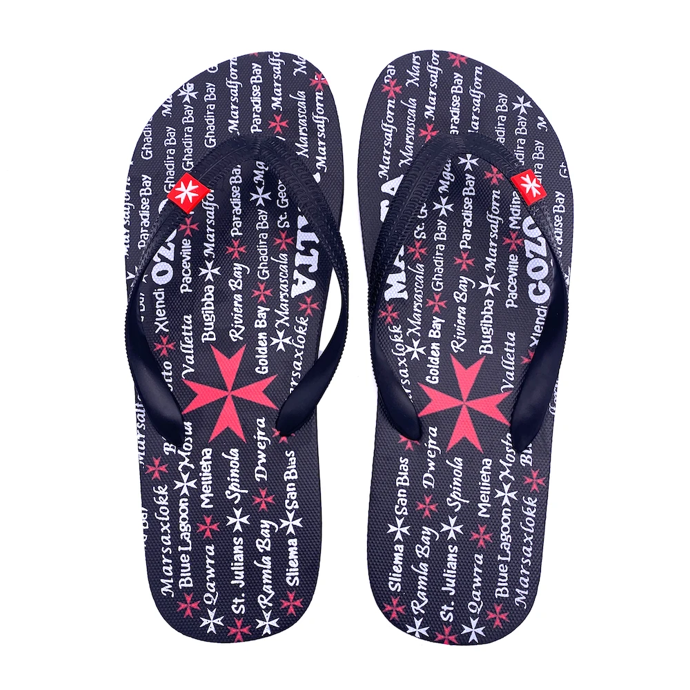 Custom Cheap Hot Wholesale Colors Full Printed Rubber Flip Flops