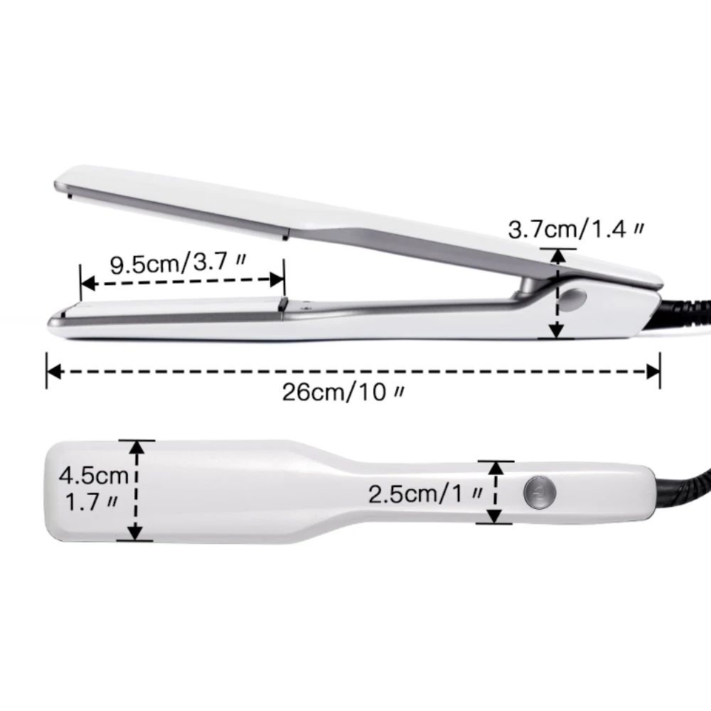 Плоский керамический Профессиональный ИК-выпрямитель для волос с нанотитановым турмалином