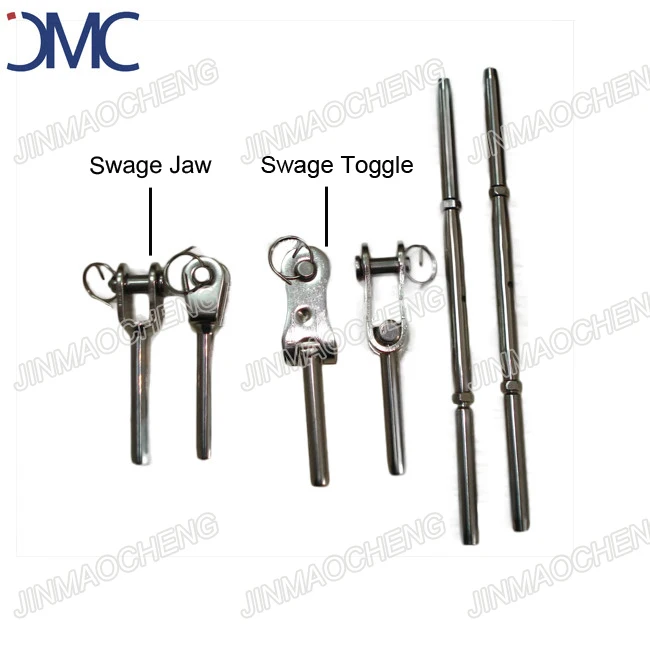 Construction Stainless Steel Closed Body Turnbuckles Fork&Terminal Rigging Screw Turnbuckles Cable Railing Hardware