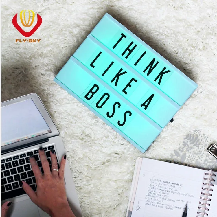 Cinema Light Box A4 Size DIY LED Message Board with 96 PCS Numbers Symbols for Birthday,Wedding,Anniversary,Christmas deco.