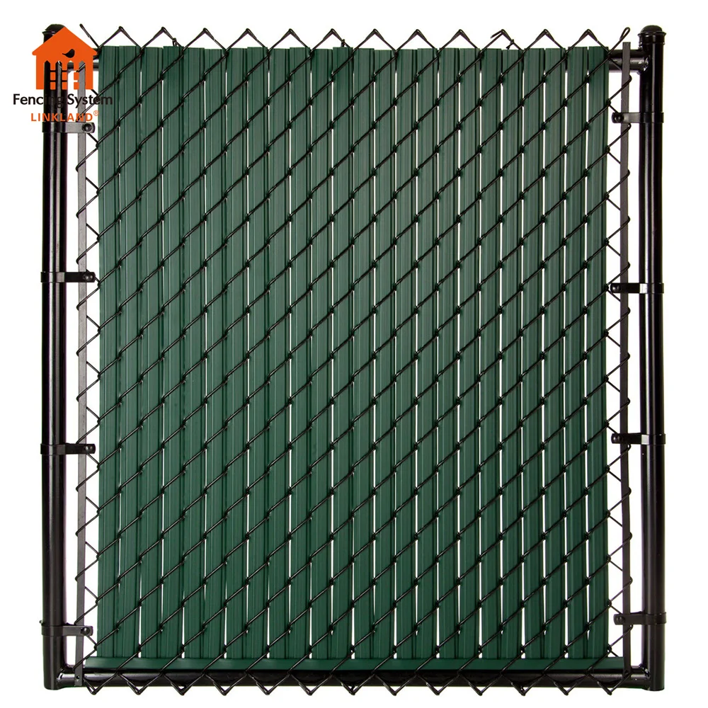 Vertical Strip 3D Garden Fence Panels Occultation Kit 6ft Black Hdpe Chain Link PVC Rigid Black Fence Privacy Slats