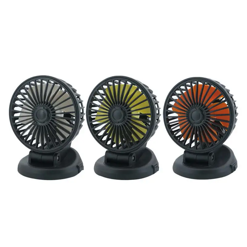 2023 Car fan 12v cooling accessory car fan for car 12v 24v universal usb air cooler truck vehicle auto  strong wind