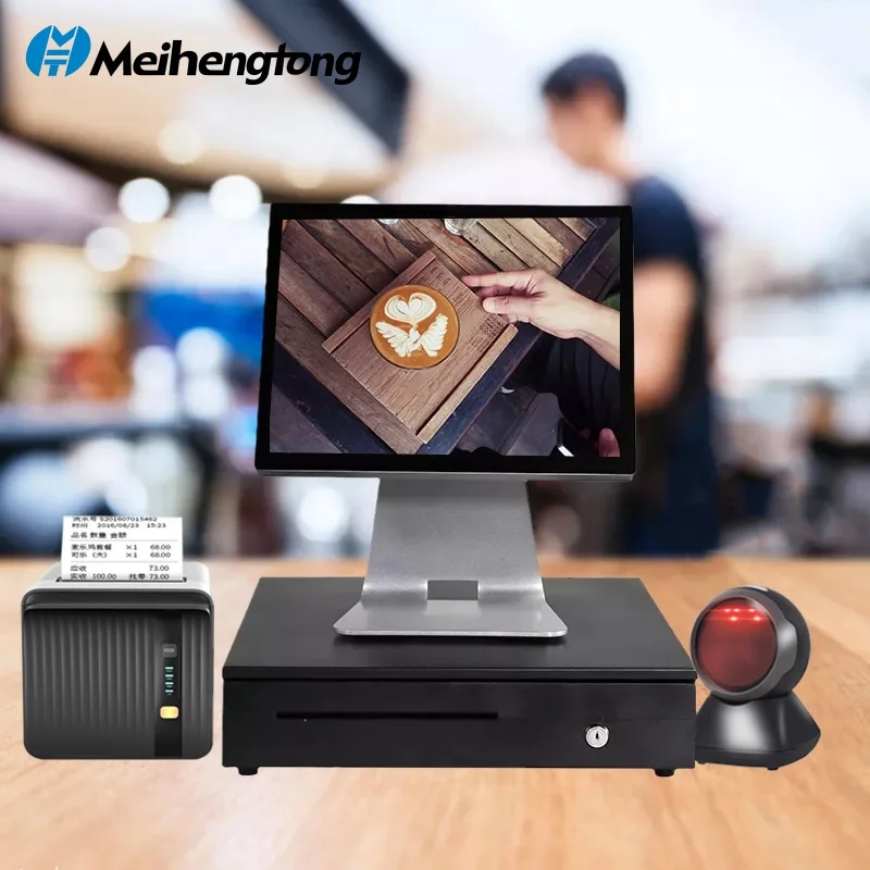 15 inch screen Restaurant POS System touch point of sale display POS software all in one pos machine MHT-Q2