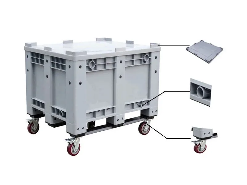 Exhibition Promotion Storage Box Pallet Container High Volume Crate Bin Bulk Plastic for Industrial Agricultural Plastic