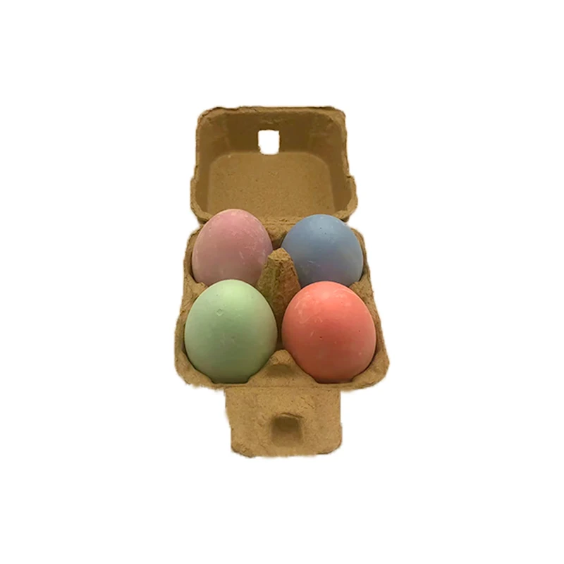 4 Pcs Custom Non Toxic Washable Outdoor Jumbo Sidewalk Egg shaped Chalk
