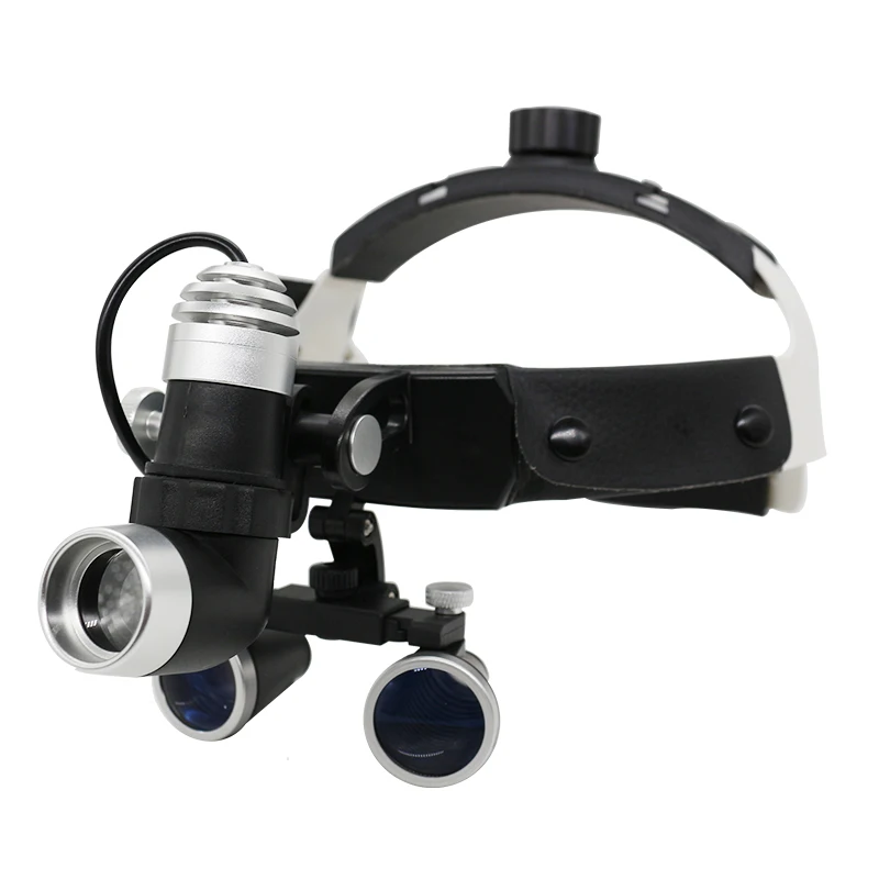 Полная медицинская 3.5X420mm стоматологическая лупа Стоматологическая лаборатория увеличение бинокулярная хирургическая 5 Вт фара