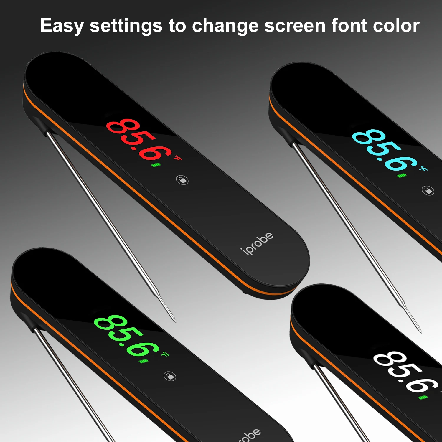 Newly Released Stylish Digital Meat Thermometers Fast Reading Instant-Read Oven BBQ Kitchen Temperature Function Household Use