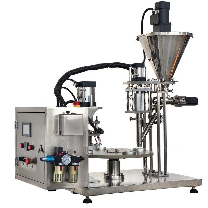 Semi-automatic rotary coffee powder cup powder capsule filling and sealing machine can be customized