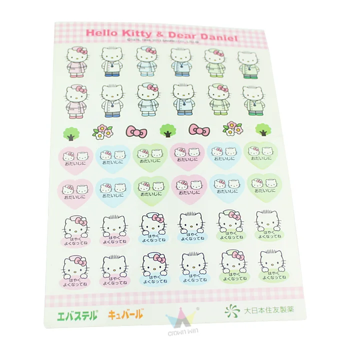 Crown Win Custom logo Matte Laminated Synthetic Polyester Paper Glossy Adhesive Batch Cartoon Game Character Label Paster Decals