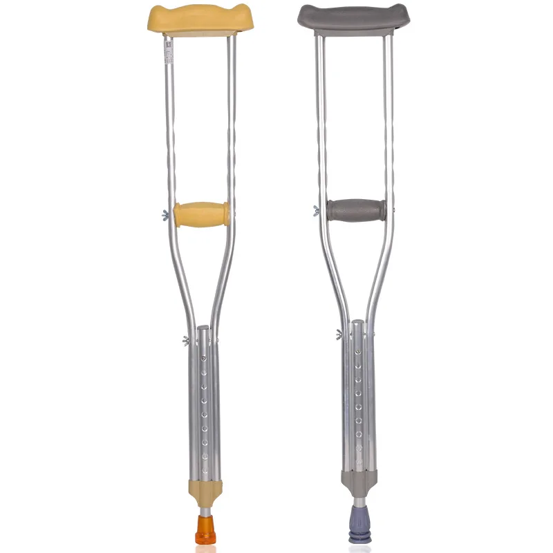 Customized Color Portable Adjustable Aluminum Medical Underarm Crutches For Disabled