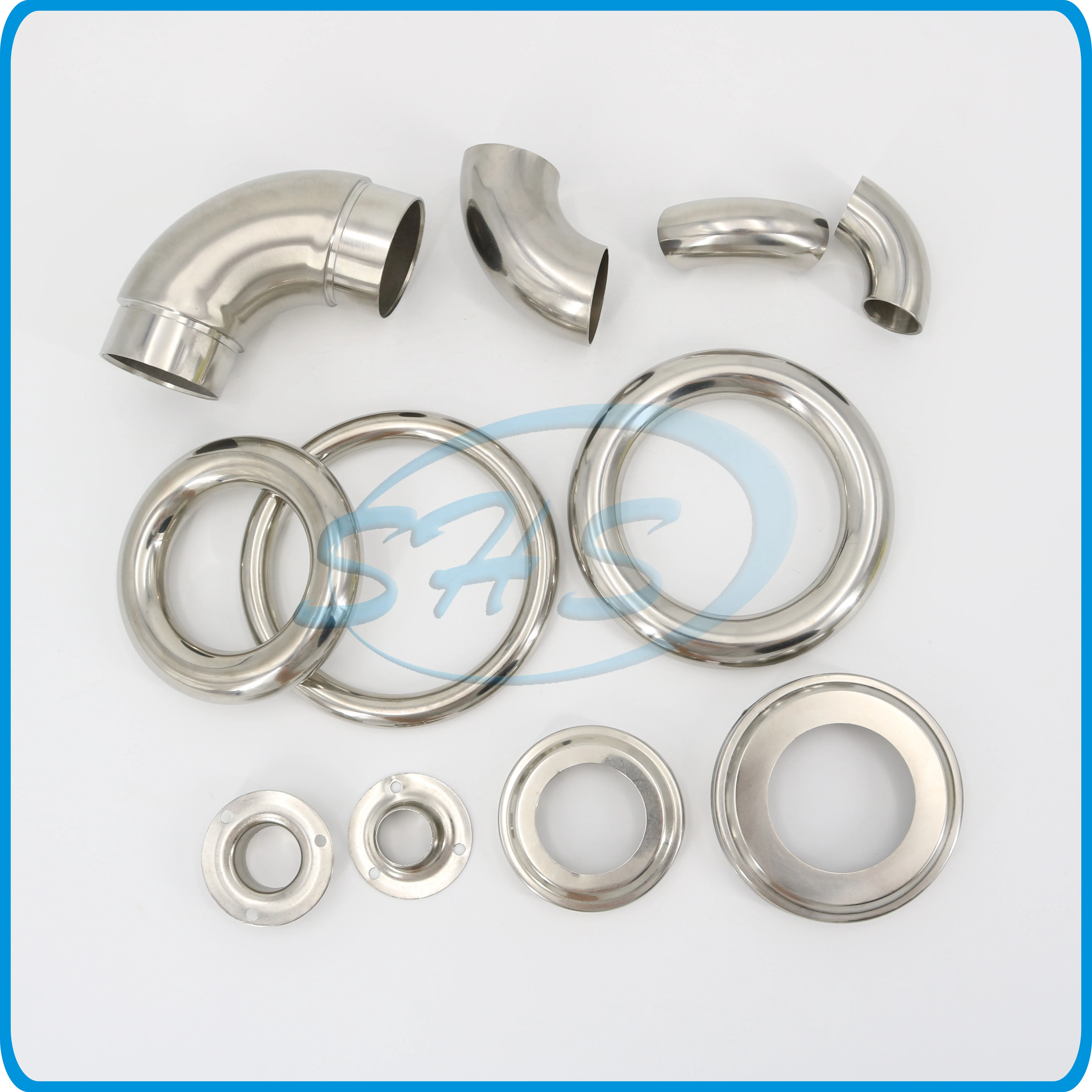 Factory price AISI 201 304 316L stainless steel tube fitting with polishing finishing for stair railing decoration