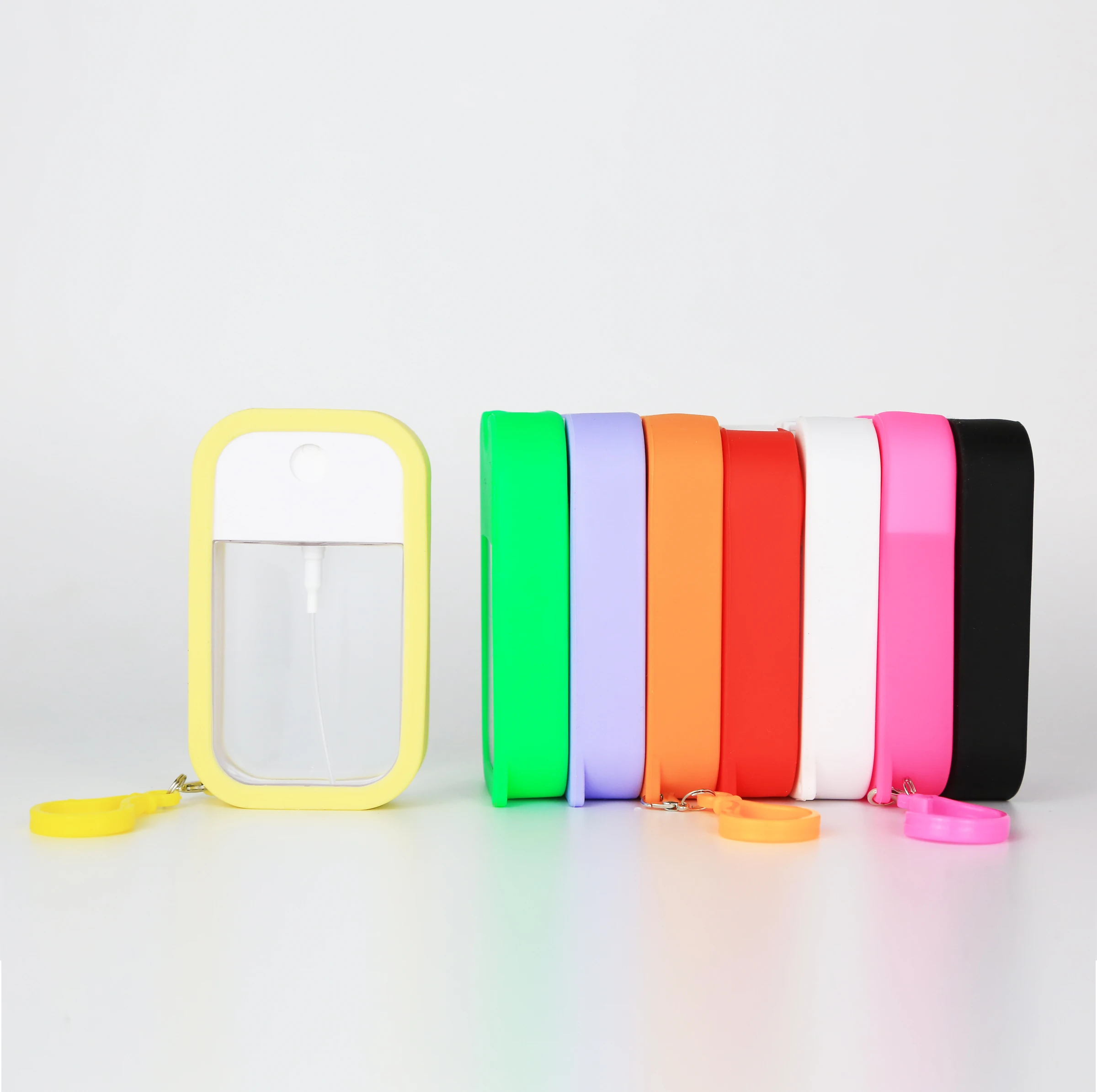 45 ml Apple Square Pocket Credit Card Fine Mist Refillable Spray Bottle with Key Chain Strap Perfume Perfume Bottle and Box