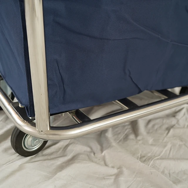 
Stainless Steel Commercial Dirty Linen Service Cart Trolley For Hotel Room 