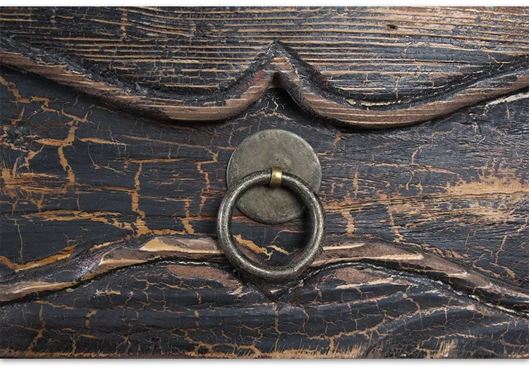 Chinese Ming-style vintage old antique reclaimed solid wood carved buddha table