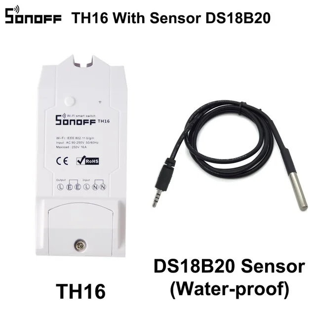 Sonoff TH10 TH16,10a/16a Smart Automation Modules Wifi Wireless Switch Remote Control Smart Home Temperature Humidity