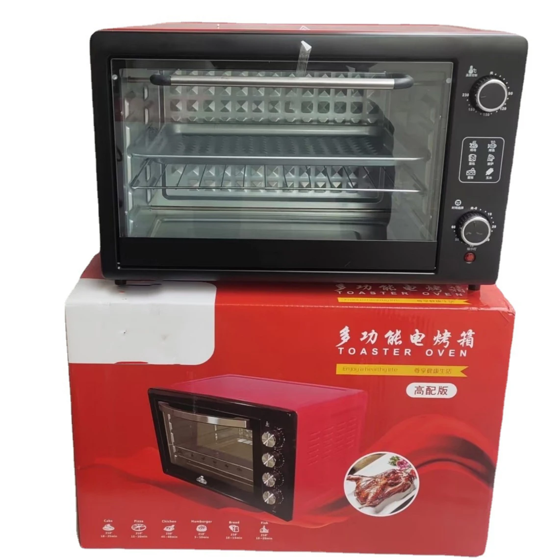 48L large capacity oven visual electric oven 8 in1 Electric Roaster Oven With Hot Plates