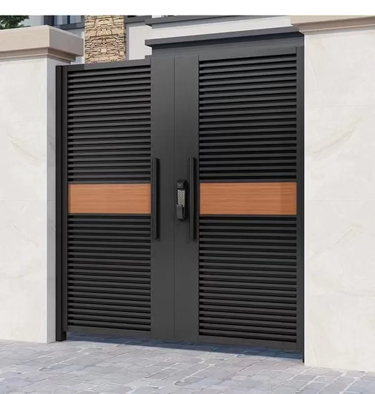 Metal fence glide sliding design driveway sliding home aluminum panel for home gates laser cutting allomunam gate laser cut