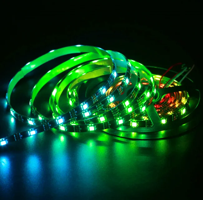 WS2812 WS2812B Led Strip RGB IP20 IP65 IP67 IP68 Individual Addressable DC 5V 12V 5050 30 60 144 Pixel Shanghai Luces Led 90 PCB