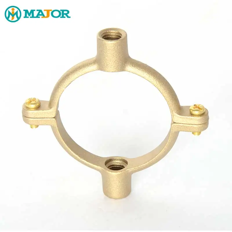 Customized Brass Hangers Strap Brackets Clamps Support Single Or Double Ring Pipe Clip
