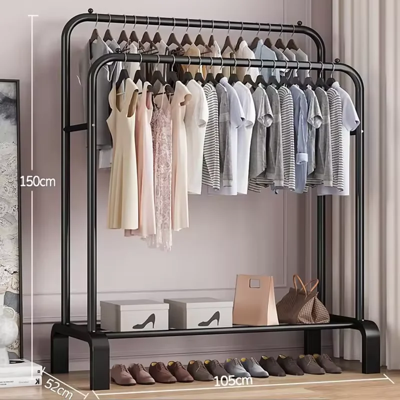 White and black family hall independent formal dress shirt hat jacket umbrella metal hanger bracket with shoe rack