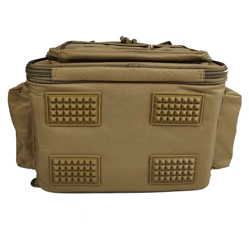 Heavy duty Nylon fishing bag backpack waterproof fishing tackle bag with plastic Lure fishing container