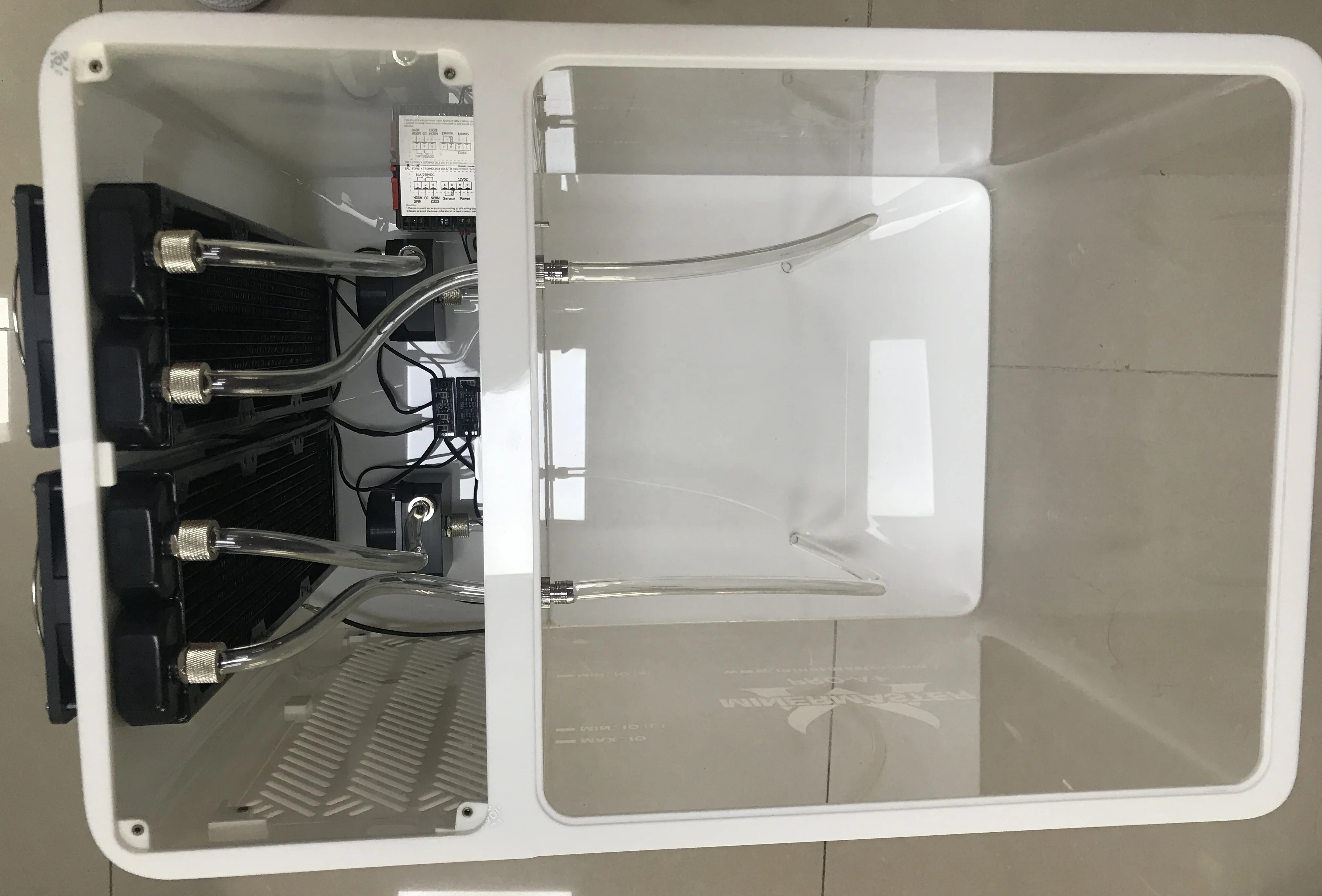 DCE Fan Cooler Cooling Oil box water cooling system plate Immersion Cooling System water Tank