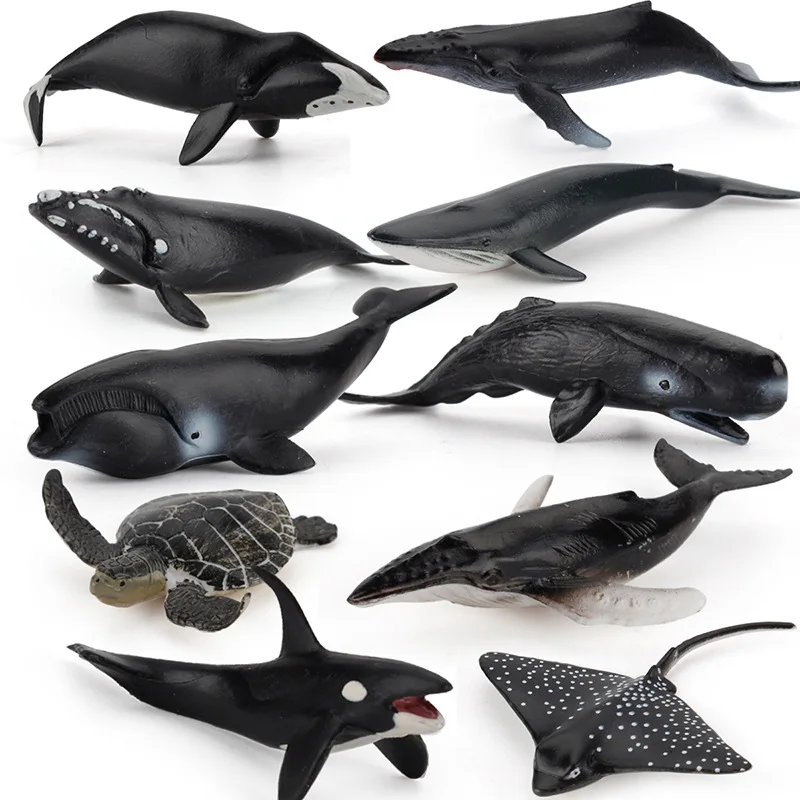 Wholesale PVC Marine Animals Solid Simulation Ocean Animal Figurines Toys Sea Lifelike Model Plastic Animal Toys