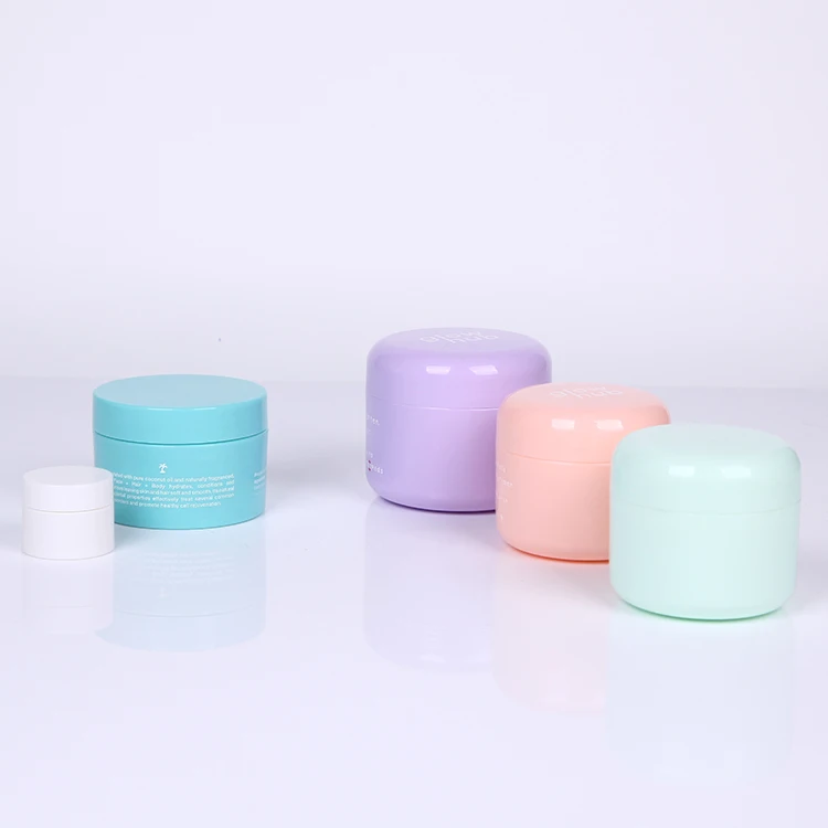 Matte Empty plastic body face cream jar, night cream jar