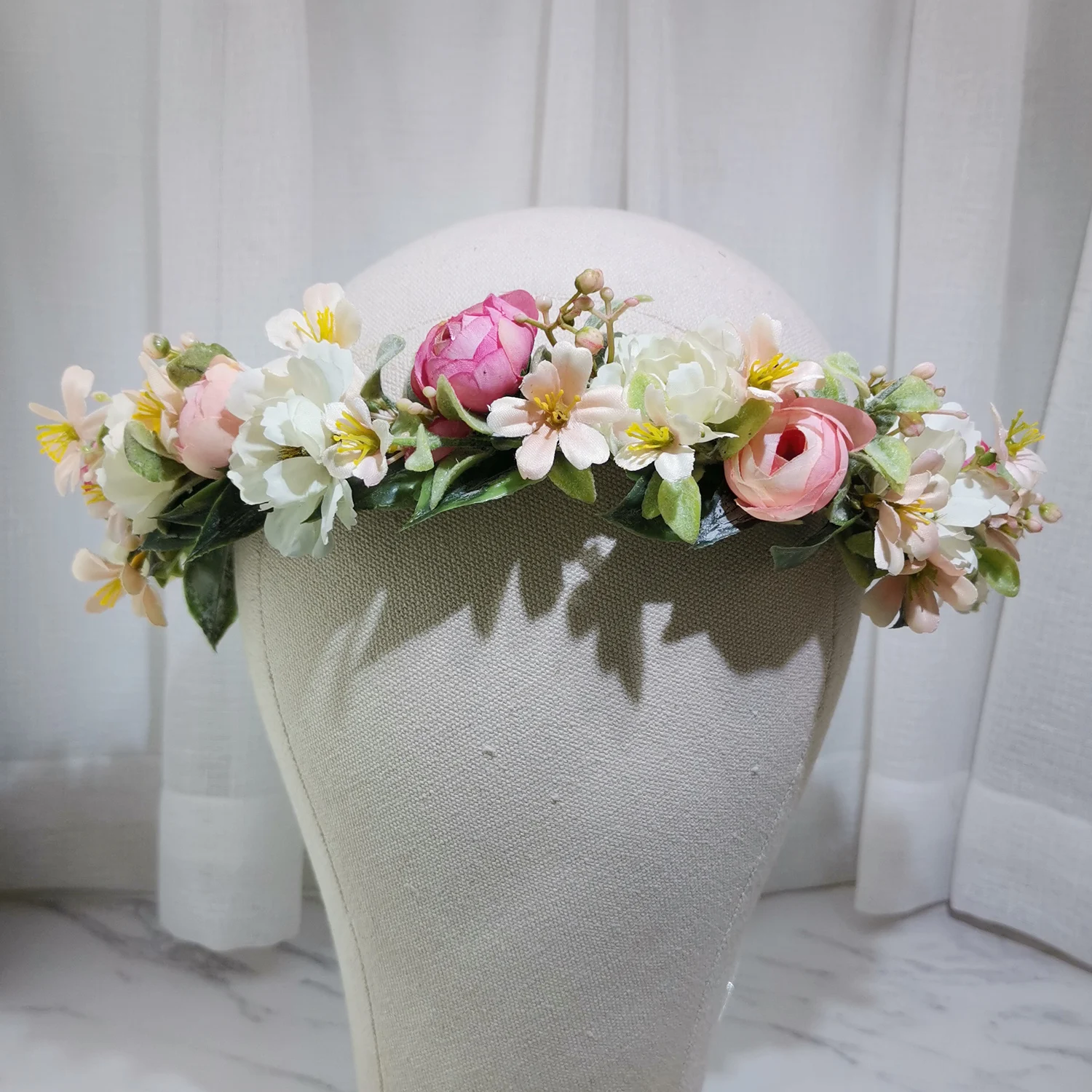 Flower Garland Hair Accessories Handmade Artificial Flower Headdress Girl Headband Corolla Taira Wholesale Floral Crown