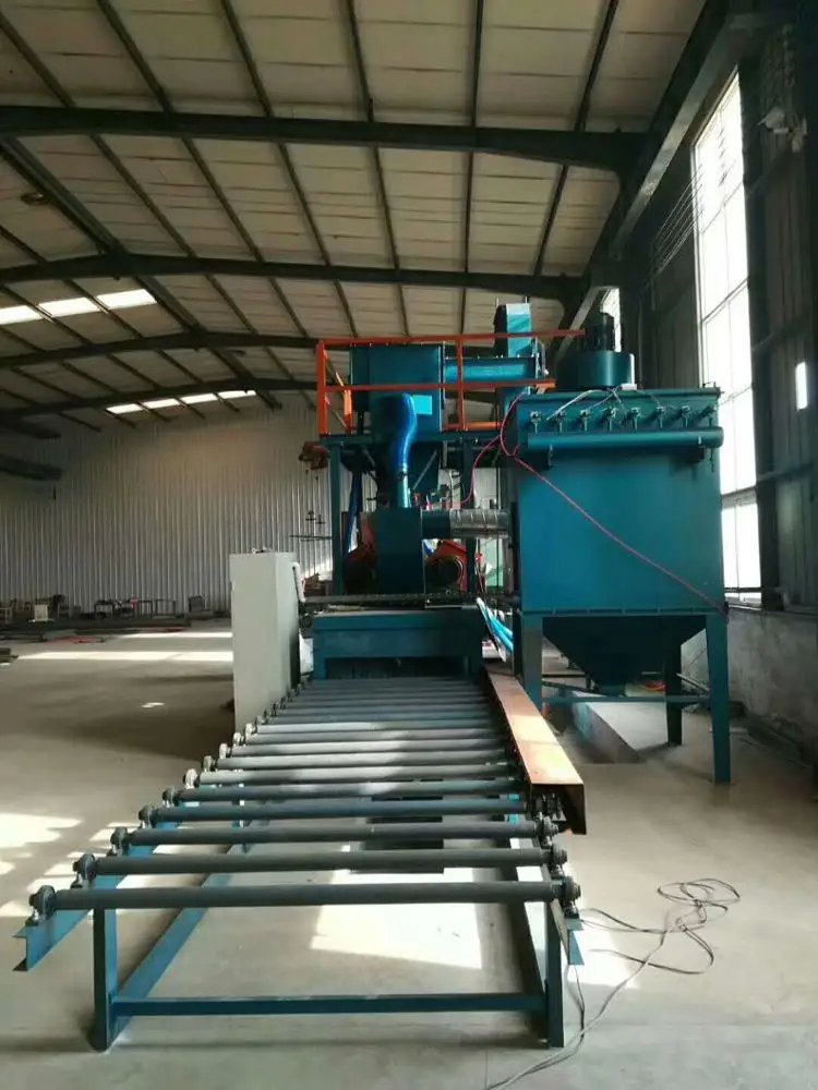 steel plate shot blasting cleaning machine and auto painting line