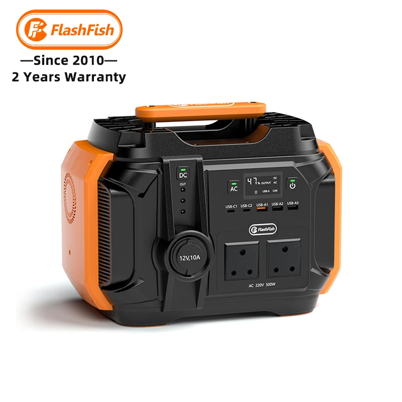 Flashfish Smart SA South Africa 3 pin Plug Large Back Up Generator UPS Mini 500W Portable Power Station