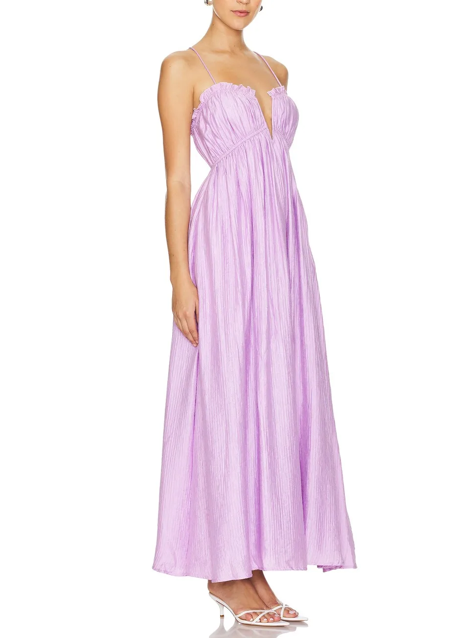 2024 New Arrivals Elegant Multicolor Cotton Maxi Dress for Women Casual & Sexy Lace up Solid for Wedding & Party