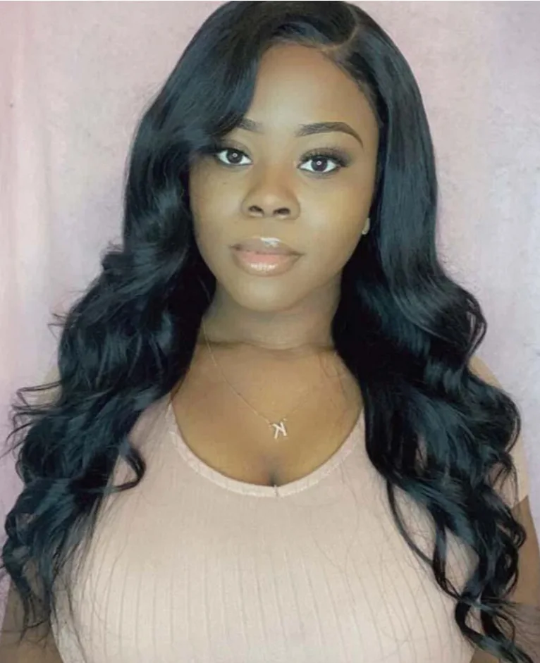 European and American wig long curly hair partial black wig head cover