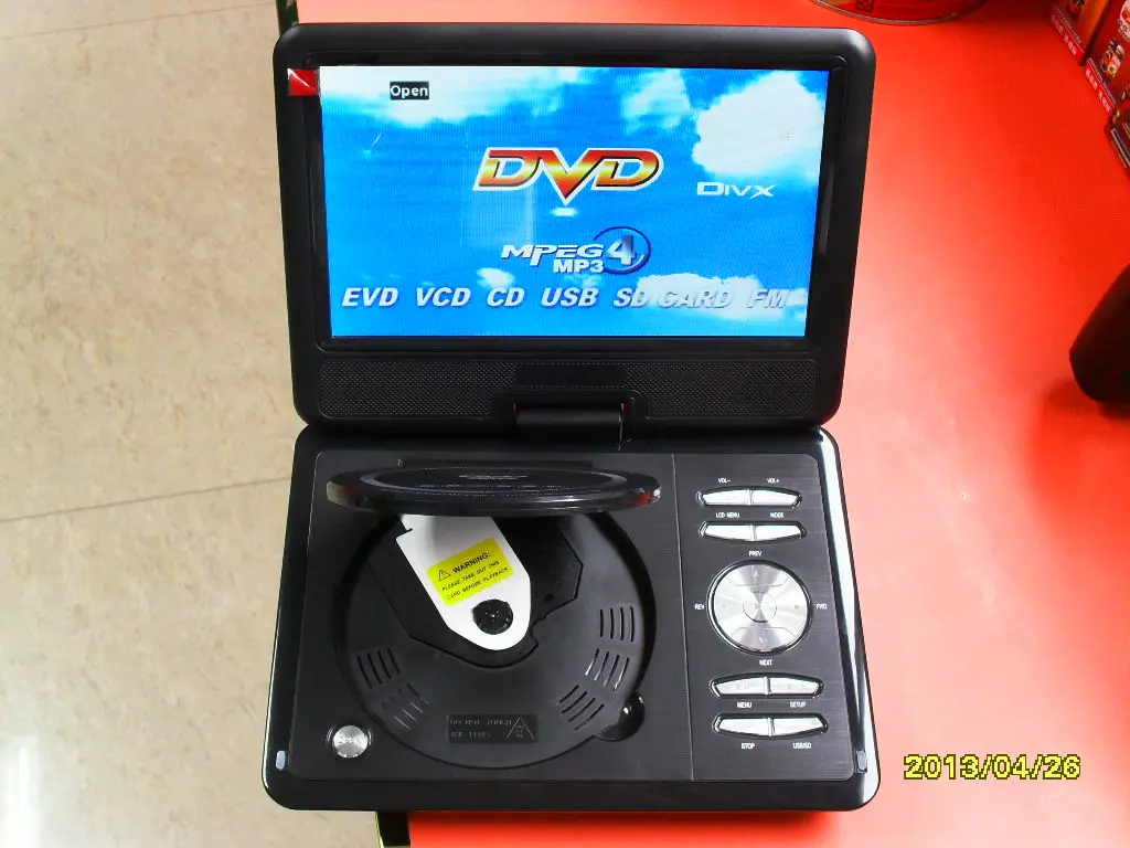 9 5 дюймов экран аккумуляторная батарея телевизор USB портативный EVD DVD